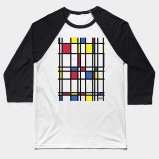 Mondrianics 1 (Clear BG) Baseball T-Shirt